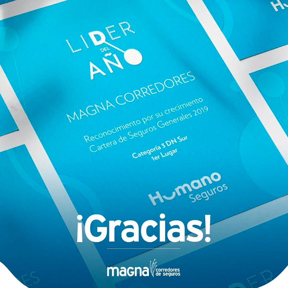 magna corredores de seguros Lider del año humano - reconocimiento al servicio